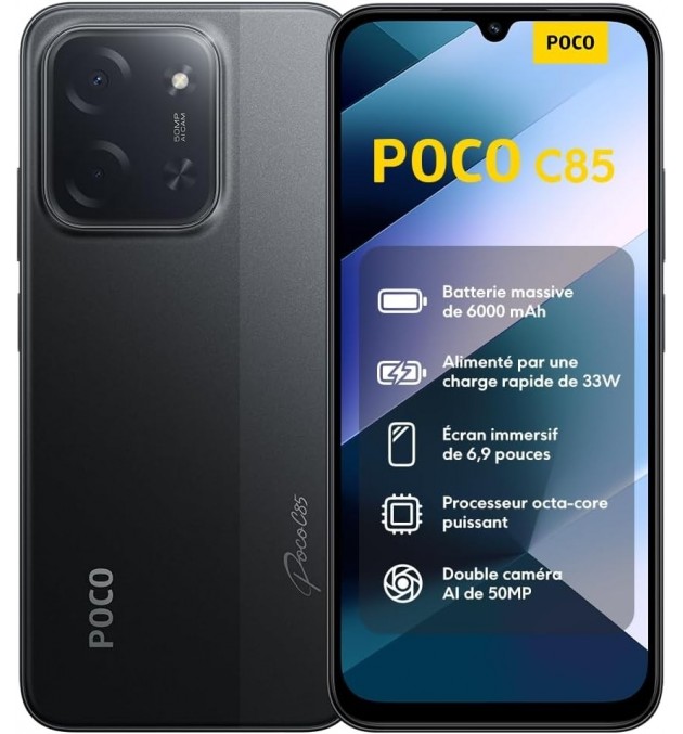 SMARTPHONE POCO C85 6,90  NFC 6GB/128GB BLACK - miniatura 3
